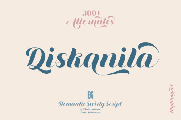 Diskanila: A Romantic Handwritten Font for Web Designers