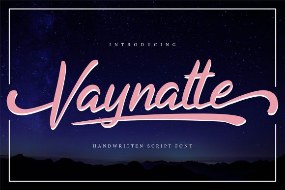 Vaynatte: A Handwritten Font for Modern Editorial Design